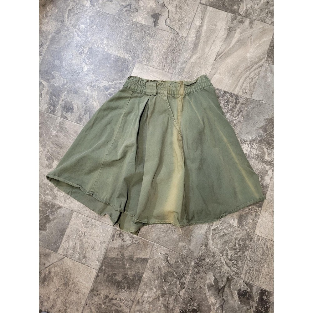 Airport Skirt Olive Green Vintage 90s Cotton Garment Dyed‎ Cargo Utility Small - Picture 4 of 7